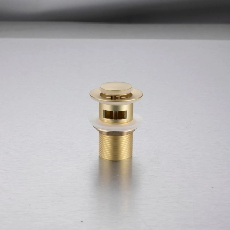 Balneo Brass Basin Pop-Up Plug Click-Clack B Gold with Overflow – Brushed Gold