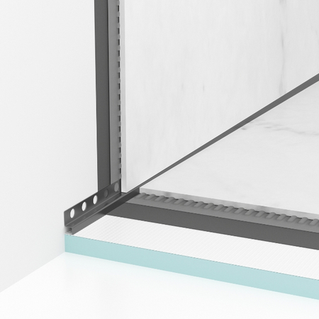 Wall-Mounted Slope Strip – Wall Stripe 120 cm Gun Metal (Left)