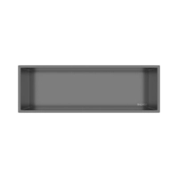 Półka wnękowa Balneo Wall Box One Gun Metal 90 x 30 x 7 cm ze stali nierdzewnej szczotkowanej z kołnierzem