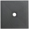 Brodzik z konglomeratu mineralnego Balneo Stone Tray 80 x 80 x 2,5 cm ciemnoszary niski kwadratowy