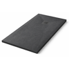 Composite shower tray “Balneo Stone Tray” 120 × 80 × 2.5 cm, dark gray, low-profile, rectangular