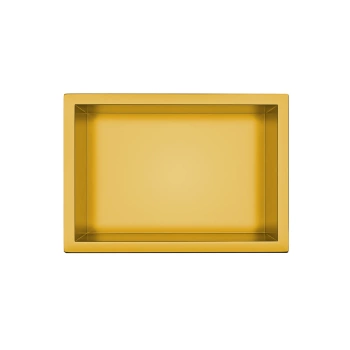 Półka wnękowa Balneo WALL-BOX ONE Gold 30x20x10 cm złota ze stali nierdzewnej z kołnierzem