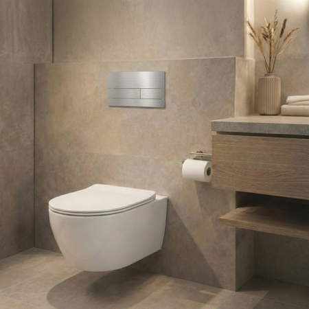 Flush button for toilet Balneo Flo inox