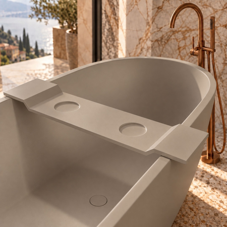 Bathtub shelf VANO Solid Surface Mocca Mousse