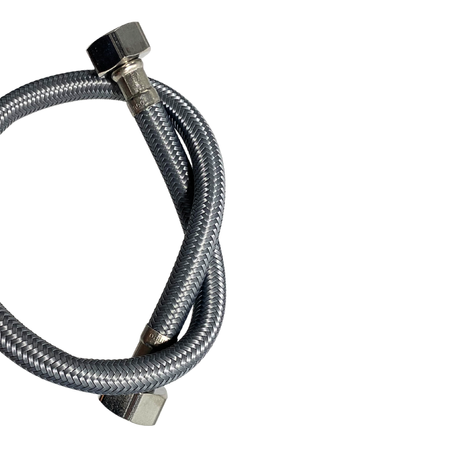 Balneo PEX connection hose in grey braid 1/2" x 1/2" 30 cm