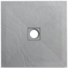 Brodzik z konglomeratu mineralnego Balneo Stone Tray 80 x 80 x 2,5 cm jasnoszary niski kwadratowy