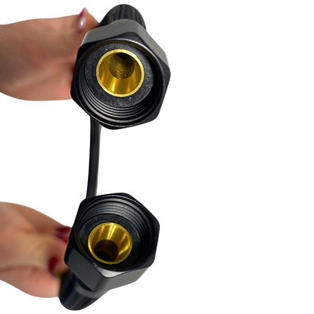 Balneo PEX connection hose in black braided 3/8" x 3/8" 50 cm