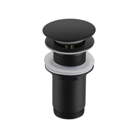 Korek umywalkowy mosiężny Balneo Klik Klak C czarny bez przelewu