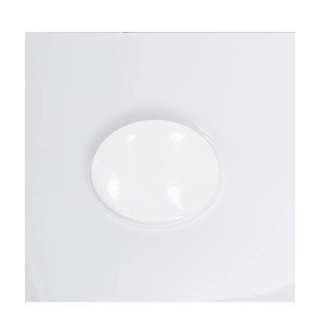 Left corner freestanding bathtub Balneo AVOLA 160 x 80 cm white acrylic with a stainless steel frame and 6 stabilizing legs, featuring a white overflow and drain