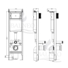 Balneo Fix-Frame Narrow WC concealed cistern frame