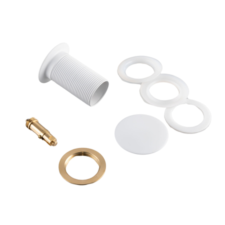 Korek umywalkowy mosiężny Balneo Klik Klak A biały bez przelewu