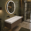Veloria Coco White Solid Surface Washbasin with Linear Drain 120 cm