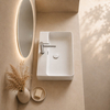 Balneo Neria 60 × 42 cm white ceramic countertop washbasin