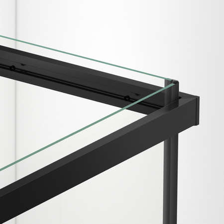 Kabina prysznicowa rozsuwana Balneo Rio 100 x 100 cm czarna transparentna