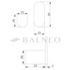 Haczyk złoty lustrzany Balneo Qarx model 1