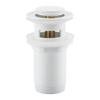 Basin plug brass Balneo Klik Klak E white with overflow