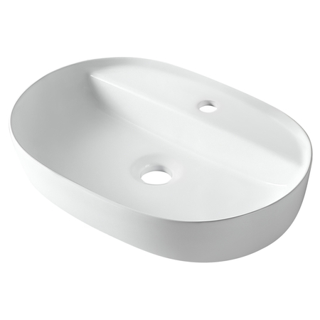 Balneo Alvio Countertop Washbasin, 61.5 × 41.5 cm, White Ceramic
