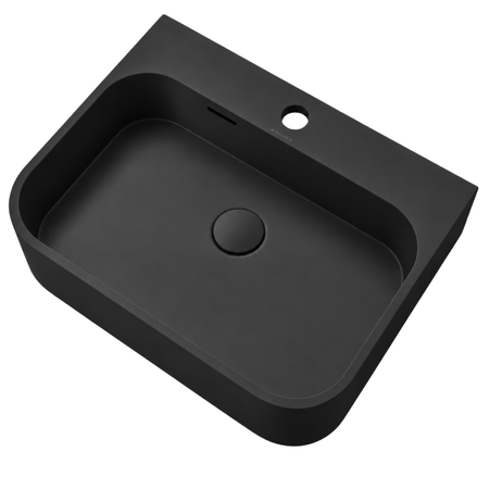 Washbasin BELORIA Solid Surface Carbon Black