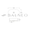 Balneo Nessa 51 x 31 cm White Ceramic Countertop Basin