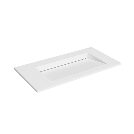 Umywalka ALVERIA Solid Surface Coco White/Biała z odpływem liniowym 80 cm