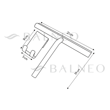 Balneo water squeegee model 1 grey