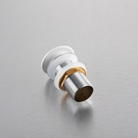 Brass basin pop-up drain Balneo Klik Klak A white without overflow with ceramic head