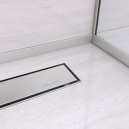 Listwa spadkowa Balneo inox do szkła prawa 170 cm