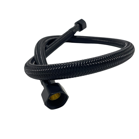 Balneo PEX connection hose in black braided 3/8" x 3/8" 30 cm