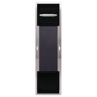 Balneo Wall Box Paper 2 Black Recessed Stainless Steel Paper Holder with Storage Compartment