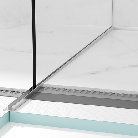 Listwa spadkowa Balneo inox do szkła lewa 170 cm