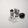 Balneo brass basin plug Klik Klak C black with overflow and ceramic head