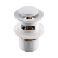 Basin plug brass Balneo Klik Klak B white with overflow