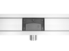 Odpływ liniowy podłogowy Balneo Duplex Standard 120 cm dwustronny ze stali nierdzewnej szczotkowanej z niskim syfonem