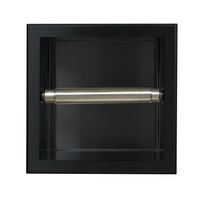 Balneo Wall Box Paper 1 Black In-Wall Stainless Steel Paper Holder