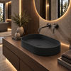 Washbasin ETERIA Solid Surface Carbon Black