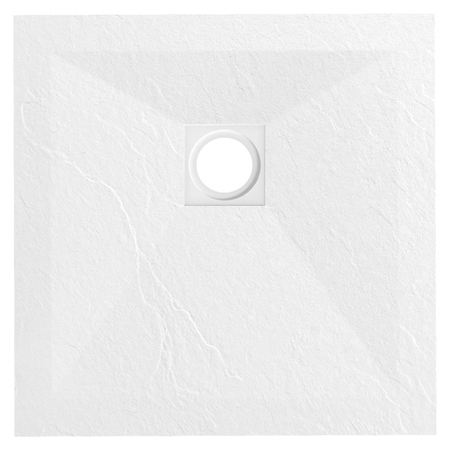 Balneo Stone Tray composite shower tray 80 x 80 x 2.5 cm white low square