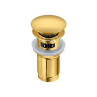Basin plug brass Balneo Klik Klak C gold with overflow