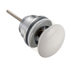 Brass washbasin stopper Balneo Klik Klak D white universal with ceramic head