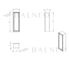 Schowek na szczotkę WC Balneo Wall Box Brush L Tiles lewy do wbudowania w ścianę ze stali nierdzewnej