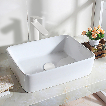 Basin plug brass Balneo Klik Klak C white without overflow
