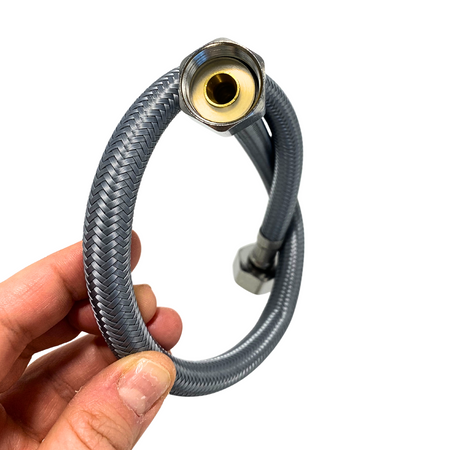 Balneo PEX connection hose in grey braid 1/2" x 1/2" 60 cm