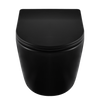 Balneo Luxa Rimless Black Wall-Mounted Toilet Bowl without Collar, with Slow-Close Duroplast Seat