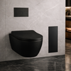 Schowek na szczotkę WC Balneo Wall Box Brush S Black Glass prawy do wbudowania w ścianę ze stali nierdzewnej