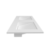 Umywalka ALVERIA Solid Surface Coco White/Biała z odpływem liniowym podwójna 120 cm