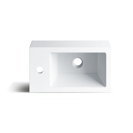 Balneo Vega countertop washbasin 40 x 22 cm white conglomerate