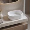 Umywalka nablatowa Balneo Vilar 56 x 35,5 cm biała ceramiczna
