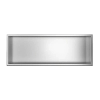 Niche shelf Balneo Wall Box One Inox 90 x 30 x 7 cm made of stainless steel brushed with flange