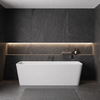 Freestanding bathtub Balneo ROMA NO RIM 170 x 80 cm white acrylic with frame made of stainless steel and 6 stabilizing legs with overflow and white plug