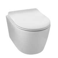 Balneo Luxa Rimless wall-hung toilet bowl, white, collar-free, with soft-close duroplast seat