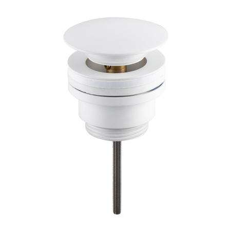 Korek umywalkowy mosiężny Balneo Klik Klak D biały uniwersalny